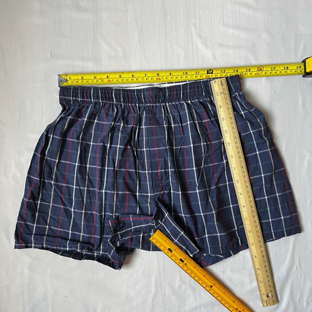 Burberry Blue Plaid Cotton Underwear Boxer Shorts Classic open fly Size L 28-38" - Picture 6 of 6